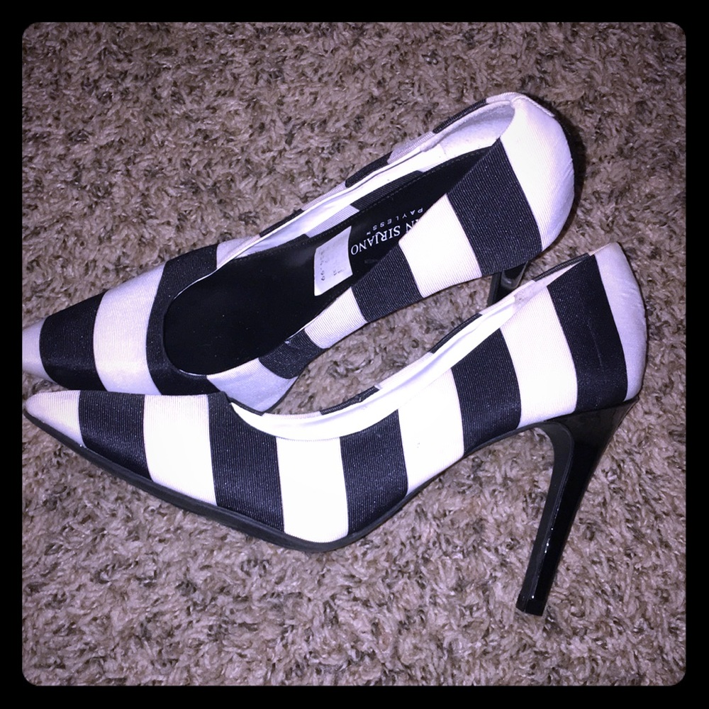 Christian Siriano Black and White Heels